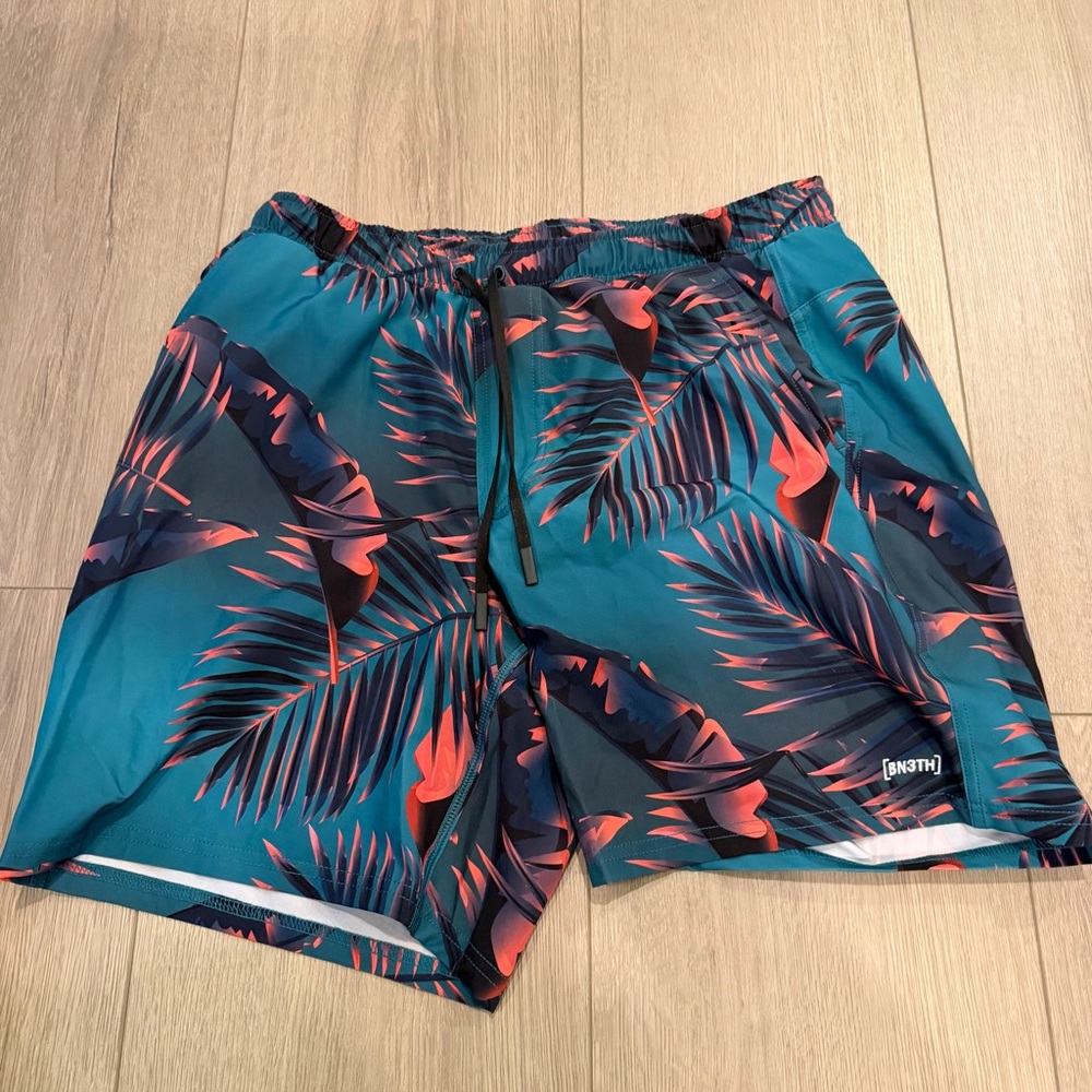 BN3TH AGUA VOLLEY 2n1 SWIM SHORT 7" : RADICAL TROPICS TEAL